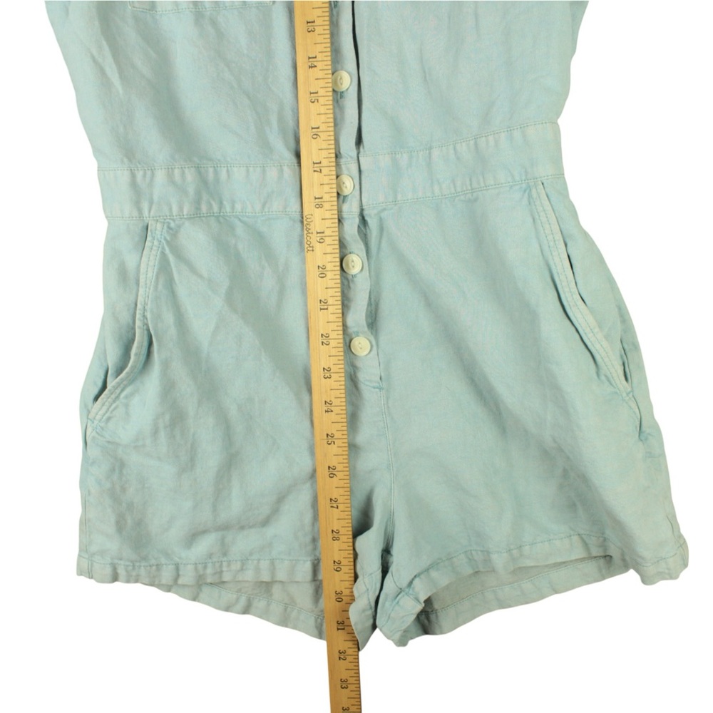 Outerknown Women Size XS Blue Denim Jumpsuit overalls Button shortalls - Picture 9 of 15